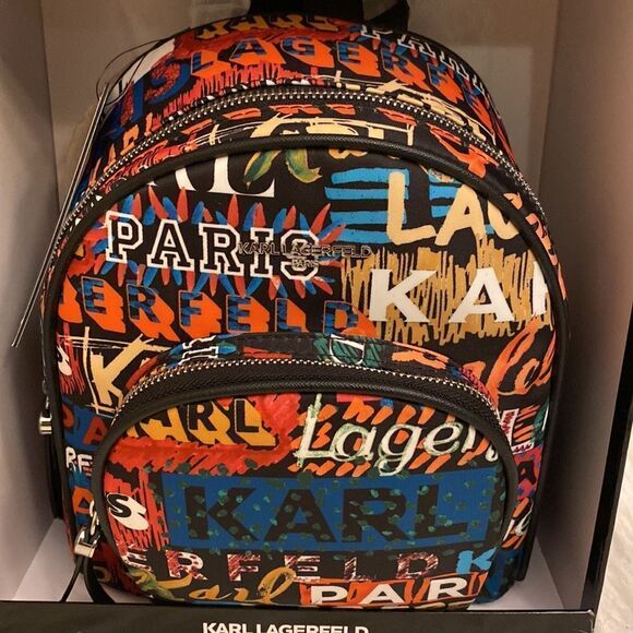 NWT Karl Lagerfeld Paris Cara Mini Backpack w/ Giftbox - Picture 2 of 14